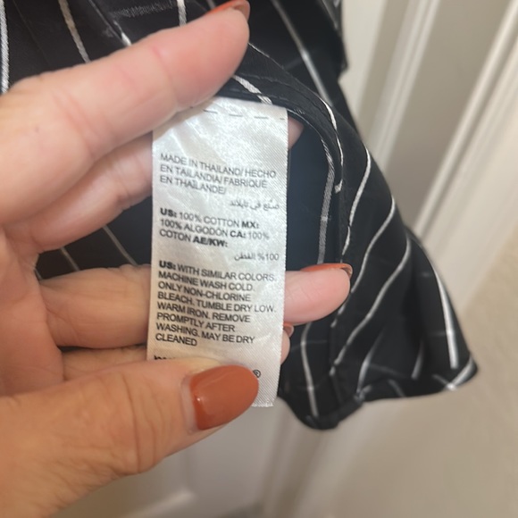 Chico’s black window pane plaid. 100% cotton no flaws. - Picture 5 of 5